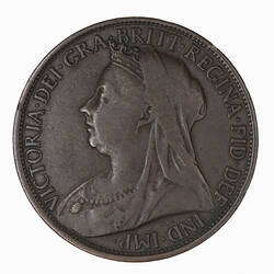 Coin - Penny, Queen Victoria, Great Britain, 1895 (Obverse)