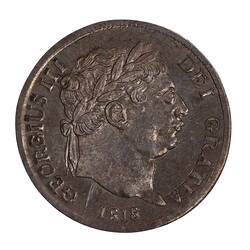 Coin - Groat, George III, Great Britain, 1818 (Obverse)
