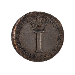 Coin - Penny, George III, Great Britain, 1772 (Reverse)