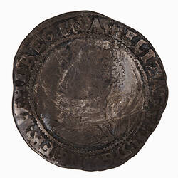 Coin - Sixpence, Elizabeth I, England, Great Britain, 1581 (Obverse)