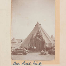 Photograph - 'Our Bell Tent', Maadi, Egypt, Trooper G.S. Millar, World War I, 1914-1915