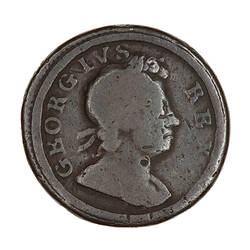 Coin - Farthing, George I, Great Britain, 1717 (Obverse)