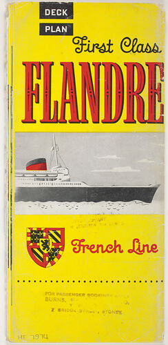 Booklet - Compagnie Generale Transatlantique - Deck Plans "Flandre" First Class