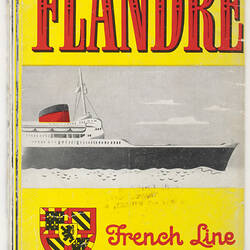 Booklet - SS Flandre,  Compagnie Generale Transatlantique, circa 1950s-1960s