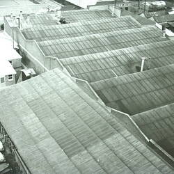 Photograph - Kodak Australasia Pty Ltd, Aerial View of Abbotsford Garage, Grosvenor Street, Kodak Factory, Abbotsford, 1961