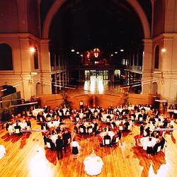 Photograph - Dining, At Home to Ken Christian and John Elden, Royal Exhibition Building, 18 May 1985