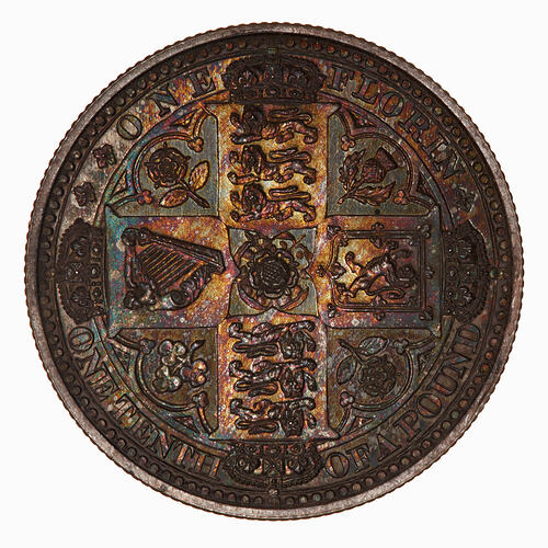 Pattern Coin - Florin, Queen Victoria, Great Britain, 1848 (Reverse)
