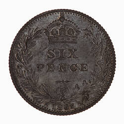Coin - Sixpence, Queen Victoria, Great Britain, 1887