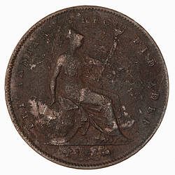Coin - Penny, Queen Victoria, Great Britain, 1846 (Reverse)