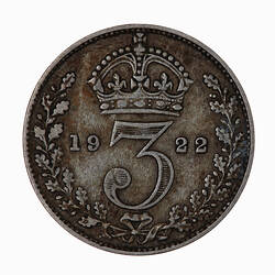 Coin - Threepence, George V, Great Britain, 1922 (Reverse)