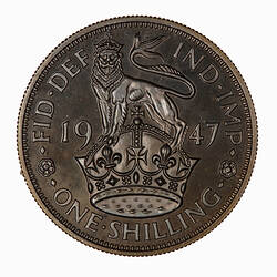 Proof Coin - Shilling, George VI, Great Britain, 1947 (Reverse)