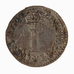 Coin - Penny, James II, Great Britain, 1687 (Reverse)