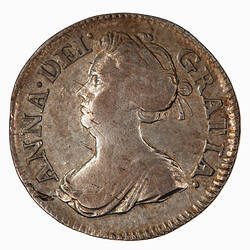 Coin - Threepence, Queen Anne, England, Great Britain, 1706 (Obverse)