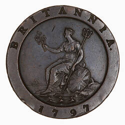 Coin - Twopence, George III, Great Britain, 1797 (Reverse)