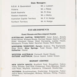 Booklet - 'Facts about Commonwealth Hostels Limited', Commonwealth Hostels Ltd, 1970