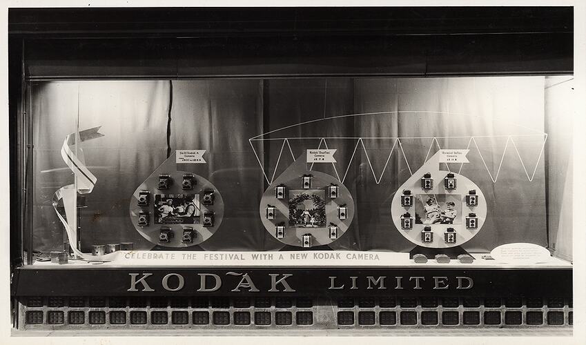 Photograph - Kodak, Shopfront Display, 'Celebrate the Festival with a New Kodak Camera'