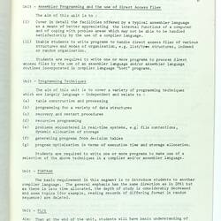 Single typed page of graduate diploma document
