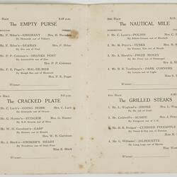 Programme - 'The Ormonde Racing Club Red Sea Meeting', Orient Line, 1948