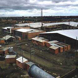 Slide - Kodak Australasia Pty Ltd, Aerial View of the Construction of the Kodak Factory, Coburg, 1958