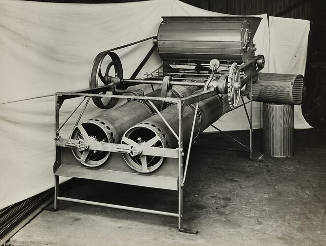 Photograph - Schumacher Mill Furnishing Works, Seed Grading Machine, Port Melbourne, Victoria, circa 1940s