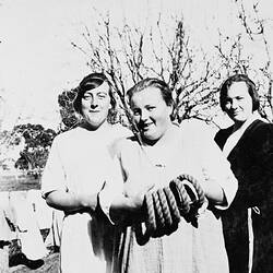 Negative - Women with Quoits, Wimmera, Victoria, circa 1925