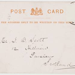 Postcard - Exhibition Building, Melbourne, To J. B. Scott from Marion Flinn, Melbourne, 10 May 1904