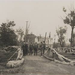 Photograph - 'Bridge at Feuilleres, River Somme, Where Australians Crossed', France, circa 1918