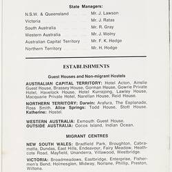 Booklet - 'Facts about Commonwealth Hostels Limited', Commonwealth Hostels Ltd, 1970
