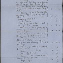 Statement of Costs - Legal Fees for Land Purchases & Naturalisation, Lam Ah Ning & Co., 1862