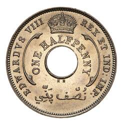 Coin - 1/2 Penny, British West Africa, 1936
