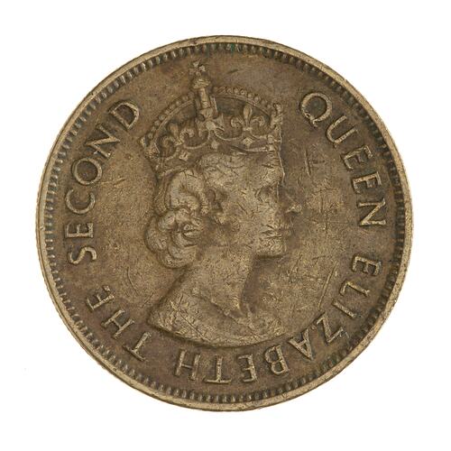 Coin - 10 Cents, Hong Kong, 1975