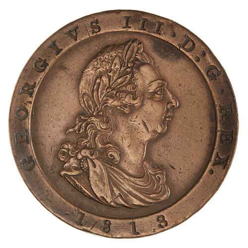 Coin - 1 Penny, Isle of Man, 1813