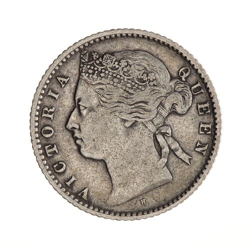 Coin - 10 Cents, Straits Settlements, 1872