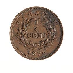 Coin - 1/4 Cent, Sarawak, 1870