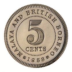 Proof Coin - 5 Cents, Malaya & British Borneo, 1953