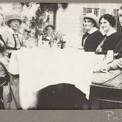 World War I, Six Nurses Seated at Table, Egypt, 1915-1917