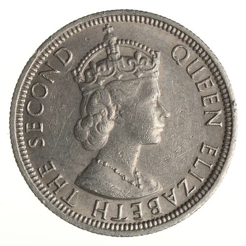 Coin - 1/4 Rupee, Mauritius, 1971