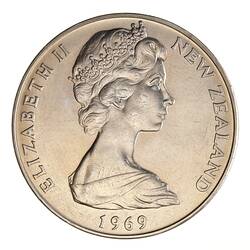 Coin - 1 Dollar, New Zealand, 1969