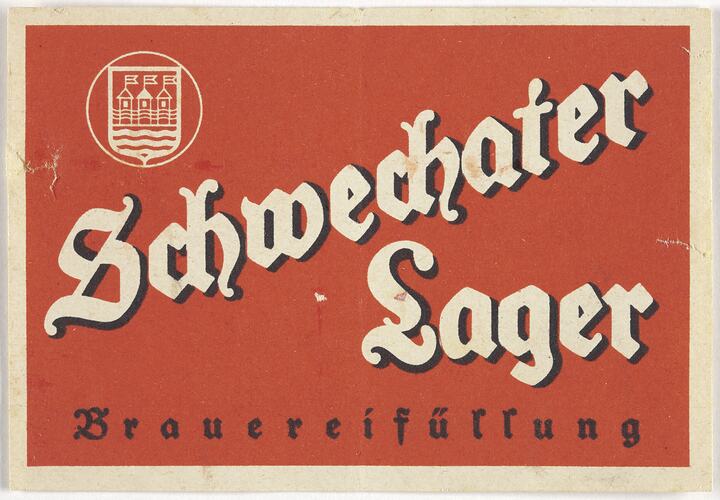 Label - Schwechater Lager