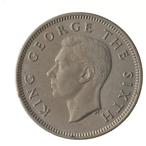 Coin - 1 Shilling, New Zealand, 1951
