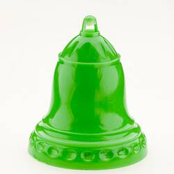 Plain, green, plastic bell