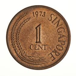 Coin - 1 Cent, Singapore, 1973