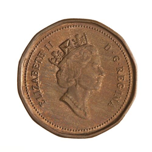 Coin - 1 Cent, Canada, 1992