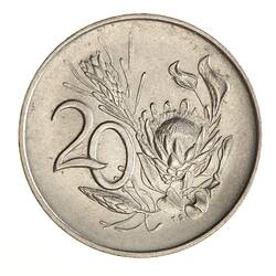 Coin - 20 Cents, South Africa, 1965