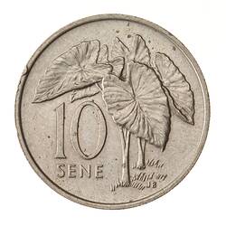 Coin - 10 Sene, Samoa, 1974