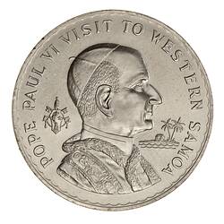 Coin - 1 Tala, Visit of Pope Paul VI, Samoa, 1970