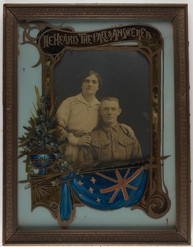 Photograph - He Heard The Call & Answered, Hand Painted Embellishments, circa 1914-1918