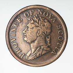 Coin - 1 Penny, Nova Scotia, Canada, 1832