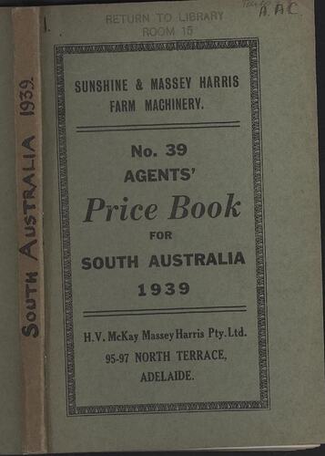 Blue cover of booklet with dark printed border and text.