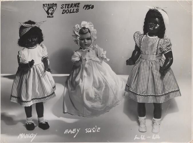 Photograph - L. J. Sterne Doll Co., Three Dolls, Melbourne, 1950